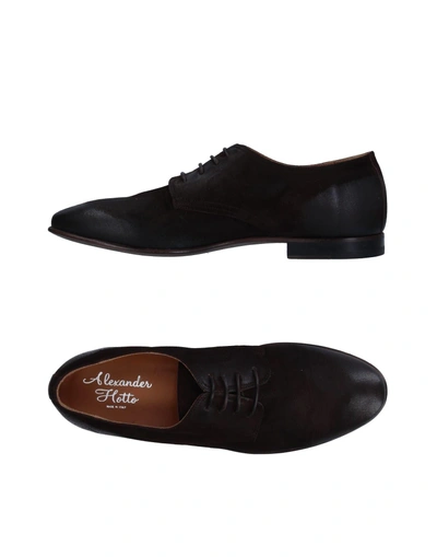 Shop Alexander Hotto Laced Shoes In Dark Brown