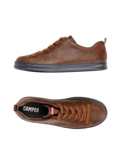 Shop Camper Sneakers In Dark Brown