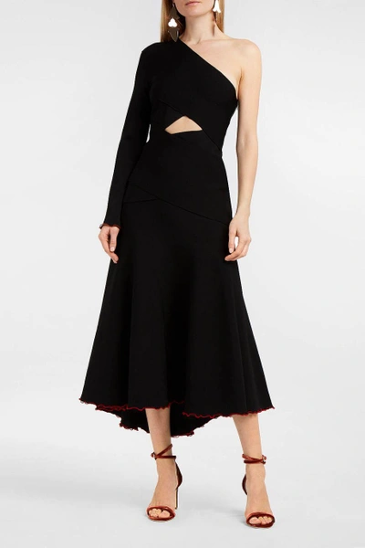 Shop Proenza Schouler One-shoulder Cutout Stretch-knit Dress