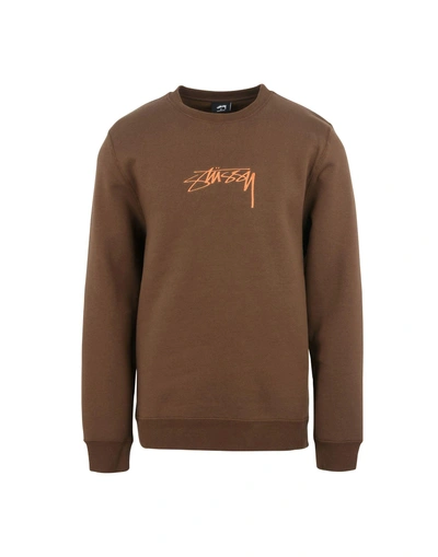 Shop Stussy Sports T-shirt In Cocoa