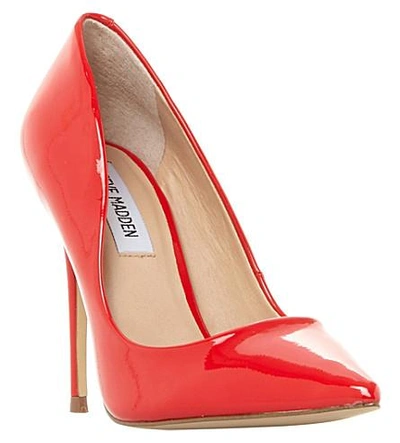 Shop Steve Madden Daisie Patent Leather Courts In Red-patent Synthetic