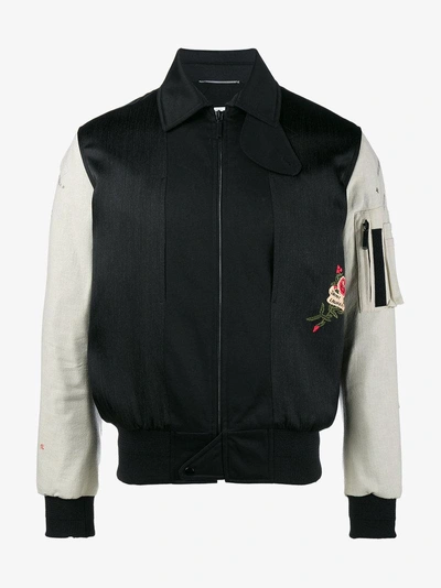 Shop Saint Laurent Army Bomber Jacket In Black