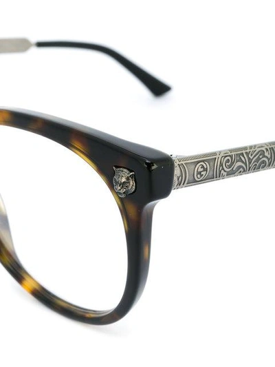 Shop Gucci Round Frame Glasses