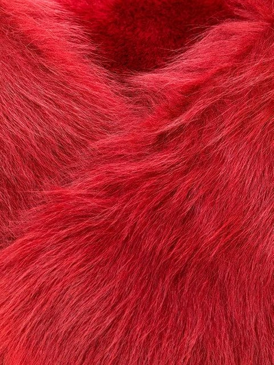 Shop Desa 1972 Faux Fur Scarf In Red