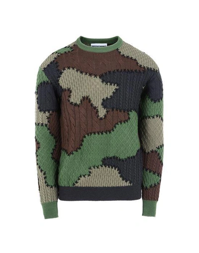 Shop Moschino Long Sleeve Sweaters In Green