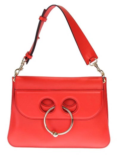 Shop Jw Anderson Medium Pierce Leather Bag In Red