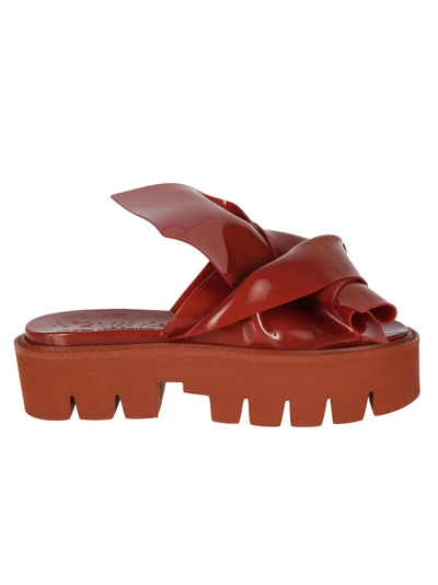 Shop N°21 N 21 Knot Slider Sandals In Orange