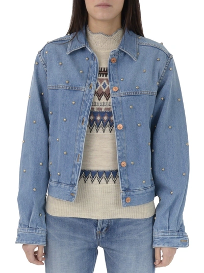 Shop Isabel Marant Étoile Denim Coften Jacket In Blue