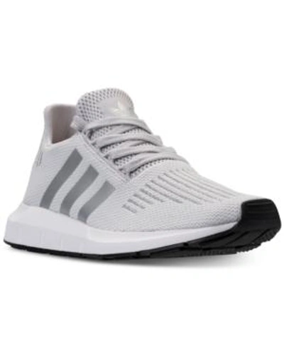 Shop Adidas Originals Adidas Women's Swift Run Casual Sneakers From Finish Line In Grey/silver