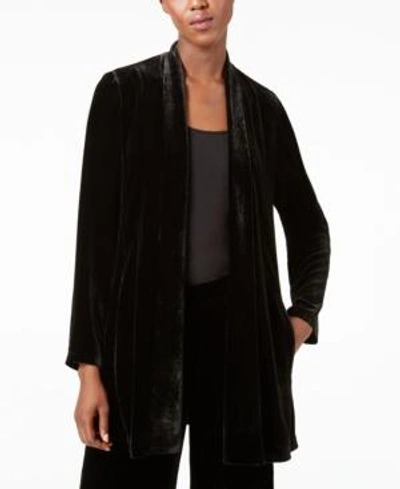 Eileen fisher velvet blazer sale