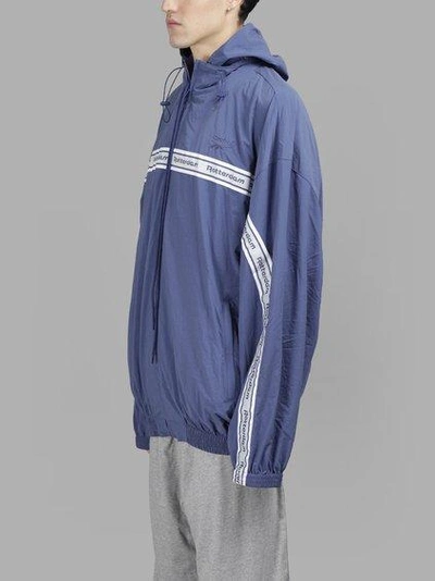 Vetements Reebok Nylon Track Jacket W/ T-shirt In Blue/grey | ModeSens