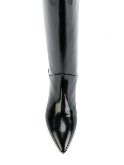 Shop Marni Mid-calf Sheen Boots - Black