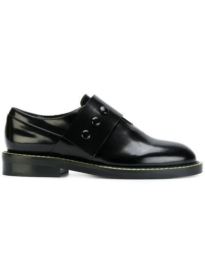Shop Marni Tab Buckle Loafers - Black