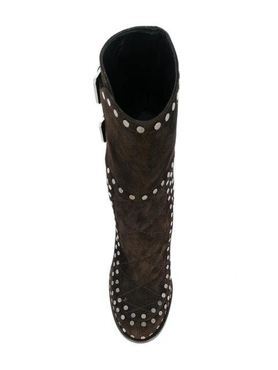 Shop Laurence Dacade Studded Boots In Brown