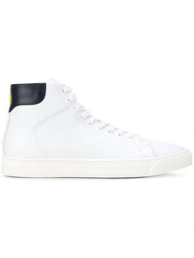 Shop Anya Hindmarch Smiley Wink Detail High-top Sneakers