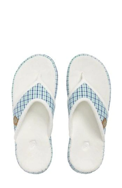 Shop Acorn 'summerweight' Slipper In Blue Plaid Fabric