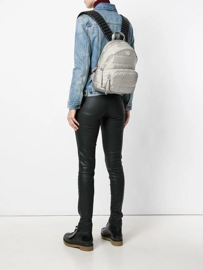 Shop Moncler Panelled Backpack - Grey