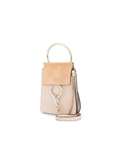 Shop Chloé Pink Faye Small Leather Bracelet Bag