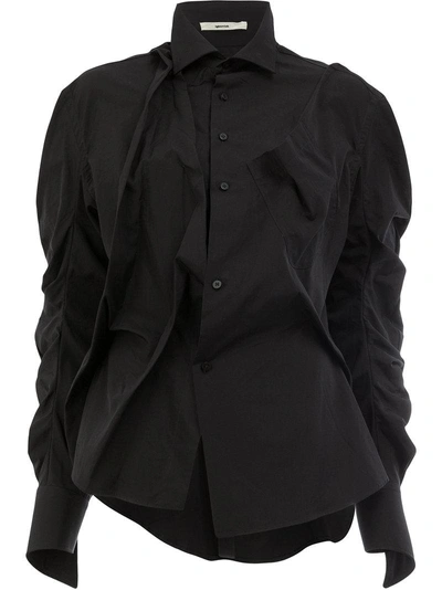 Shop Aganovich Ruched Sleeved Shirt