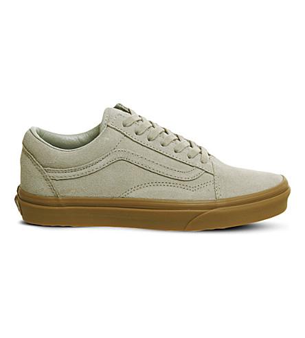 vans khaki old skool trainers