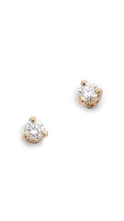 Shop Blanca Monros Gomez 14k White Diamond Stud Earrings