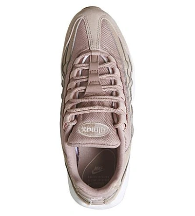 Shop Nike Air Max 95 Leather And Mesh Sneakers In Particle Pink White