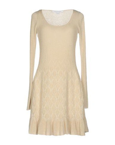Shop Diane Von Furstenberg Short Dress In Beige