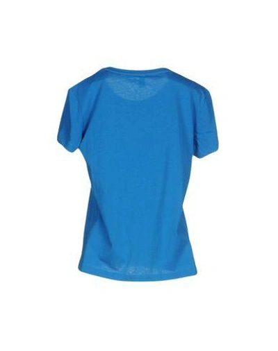 Shop Moschino Swim Moschino Woman T-shirt Blue Size L Cotton