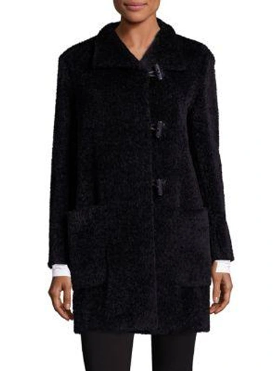 Max Mara Luciana Alpaca & Virgin Wool Duffle Coat In Black | ModeSens