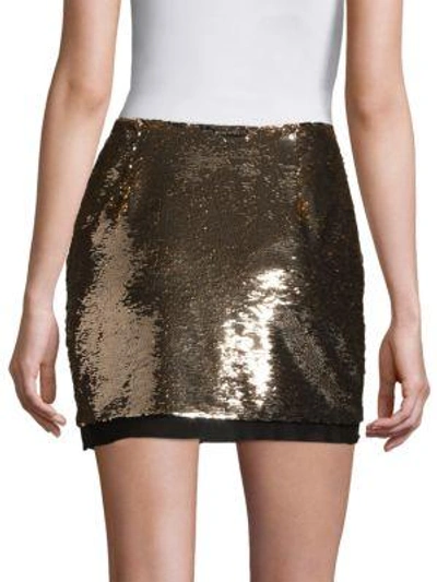Shop Rachel Zoe Finn Sequin Skirt In Gold