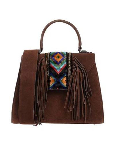 Shop Mia Bag Handbag In Dark Brown