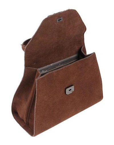 Shop Mia Bag Handbag In Dark Brown