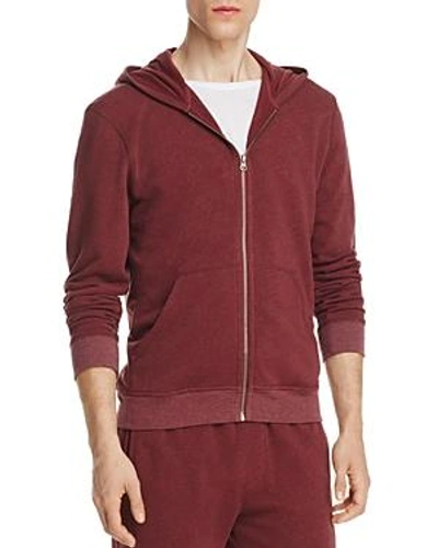 Shop Atm Anthony Thomas Melillo French Terry Zip Hoodie In Brownstone