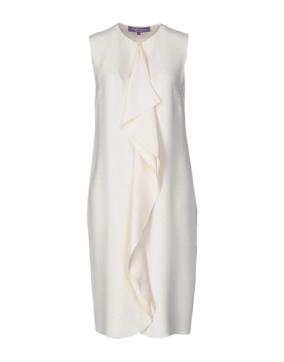 Shop Ralph Lauren Midi Dresses In Ivory