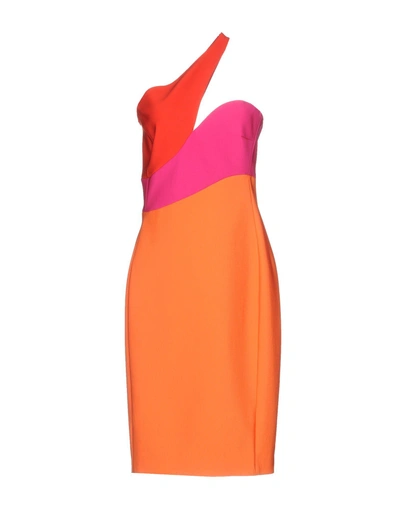 Shop Mugler Knee-length Dresses In Orange
