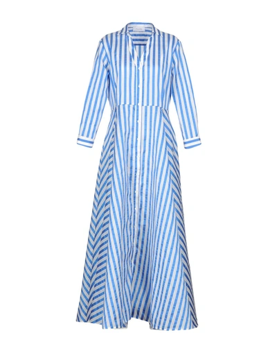 Shop Aglini Long Dress In Blue