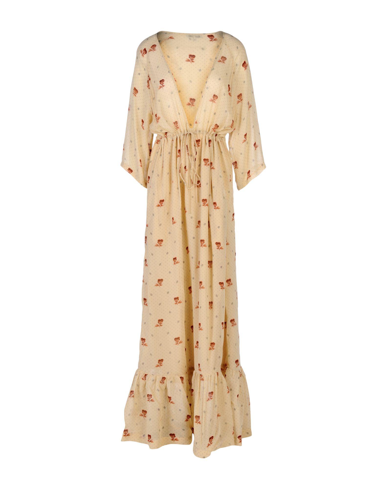 Ganni Newman Georgette Maxi Dress In Sand | ModeSens