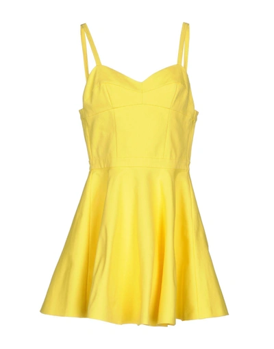 Shop Jeremy Scott Short Dress In Yellow