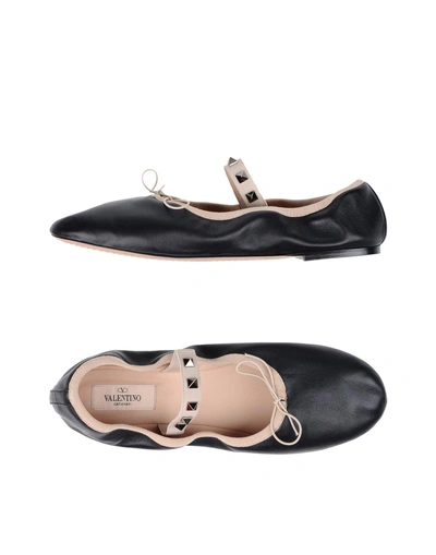 Shop Valentino Ballet Flats In Black