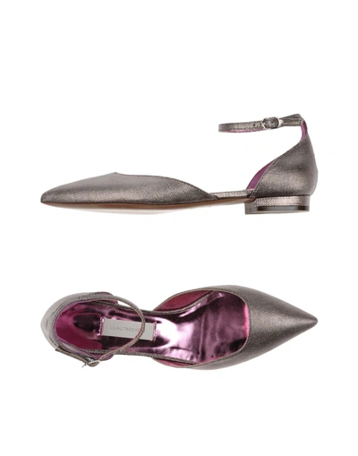 Shop A.w.a.k.e. Ballet Flats In Lead