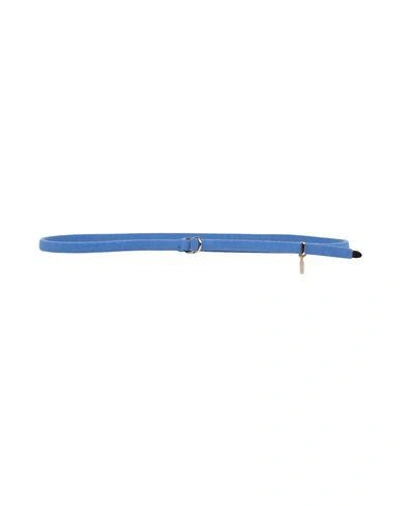 Shop Malo Thin Belt In Pastel Blue