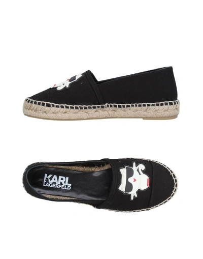 Shop Karl Lagerfeld Espadrilles In Black