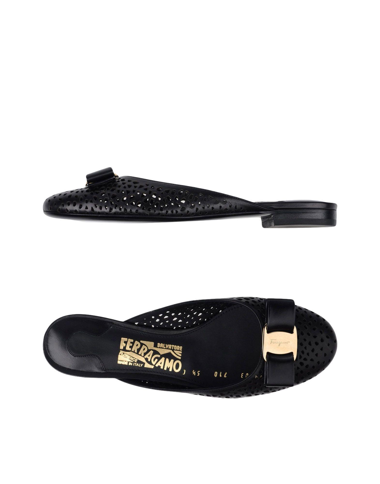 ferragamo mules black