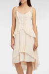 ULLA JOHNSON Emilia Ruffle Silk Slip Dress