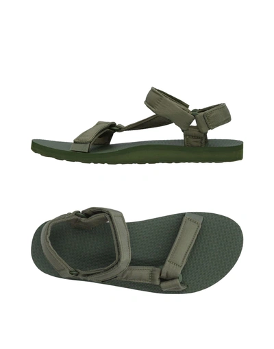 Shop Teva Sandals In Military Green