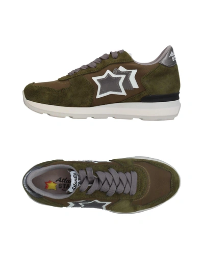 Shop Atlantic Stars Sneakers In Military Green