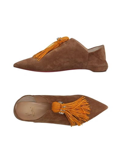 Shop Christian Louboutin Loafers In Camel