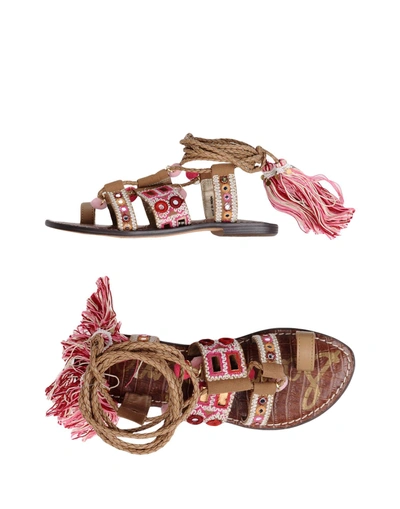 Shop Sam Edelman Toe Strap Sandals In Khaki