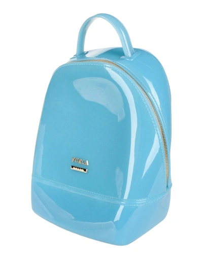 Shop Furla Backpacks & Fanny Packs In Turquoise