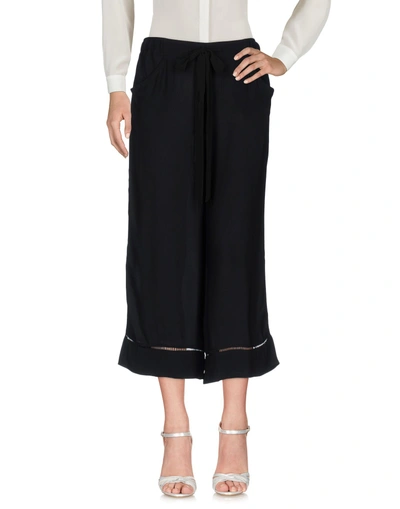 Shop Atos Lombardini Cropped Pants & Culottes In Black